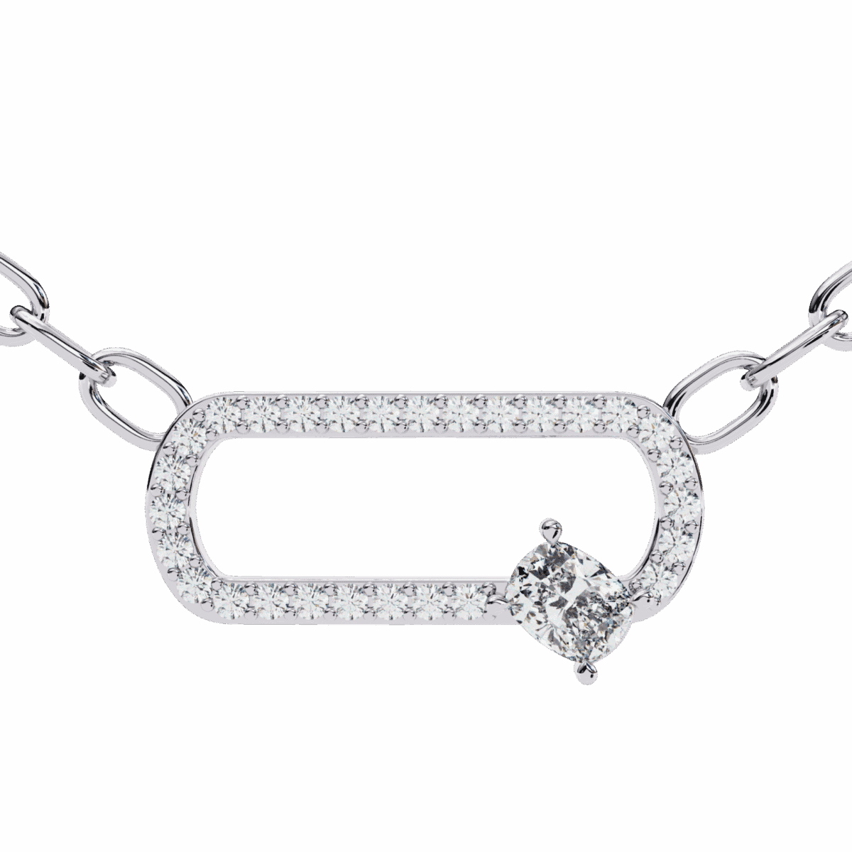 0.4 Carat Dual Diamond Cushion Pendant  Image 2