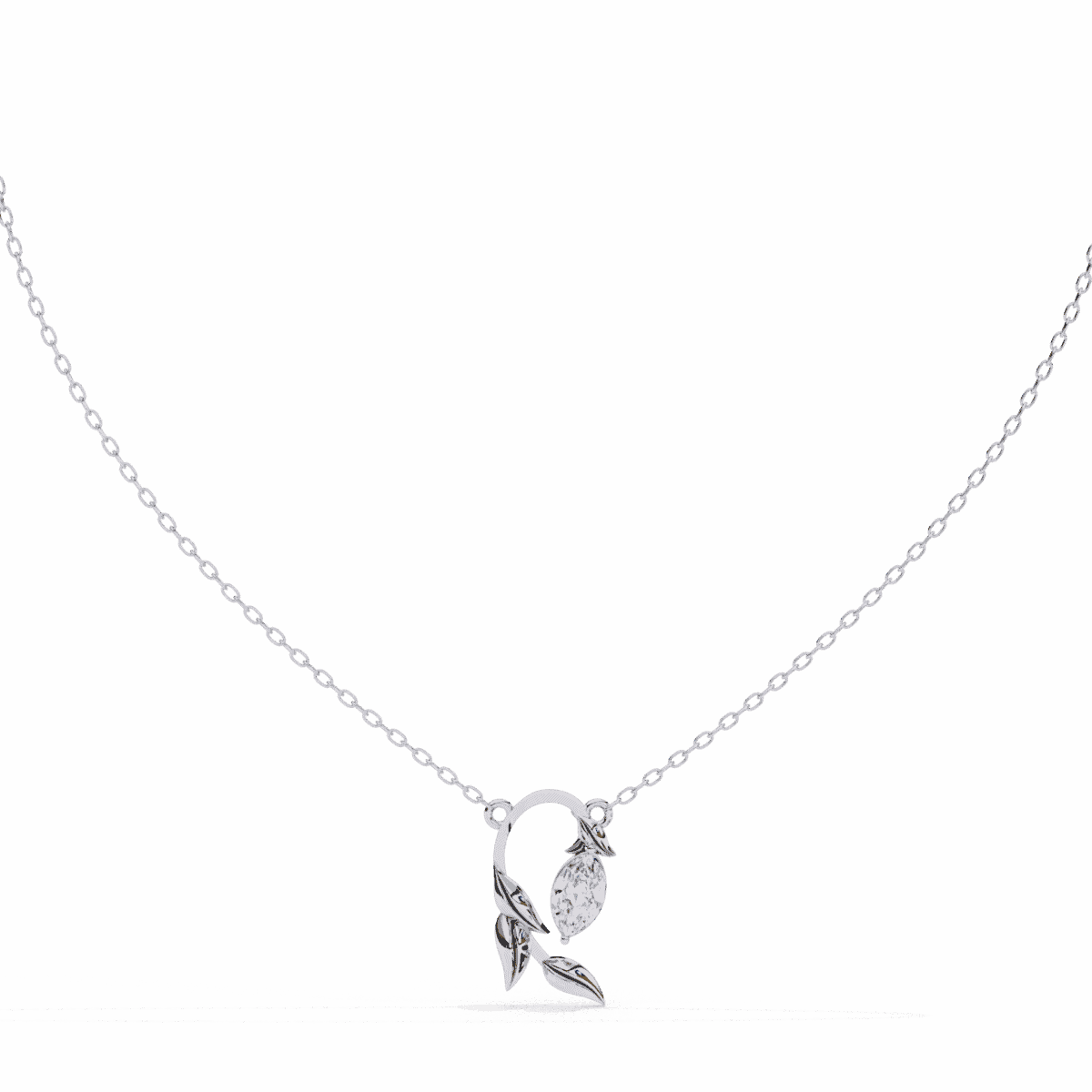 0.5 Carat Marquise Solitaire Pendant  Image 1