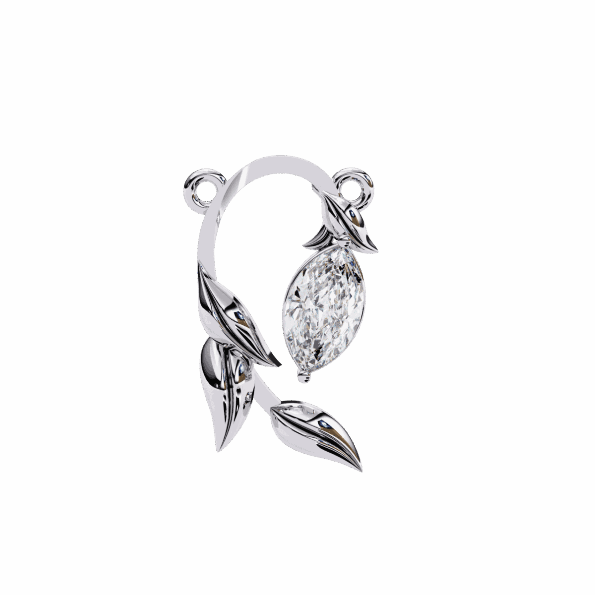 0.5 Carat Marquise Solitaire Pendant  Image 2