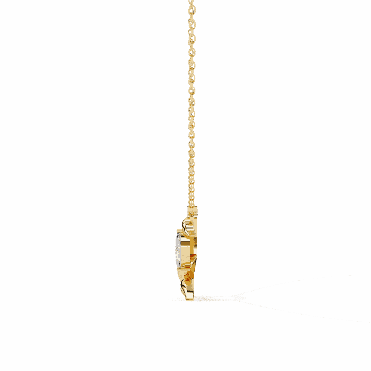0.5 Carat Marquise Solitaire Pendant  Image 11