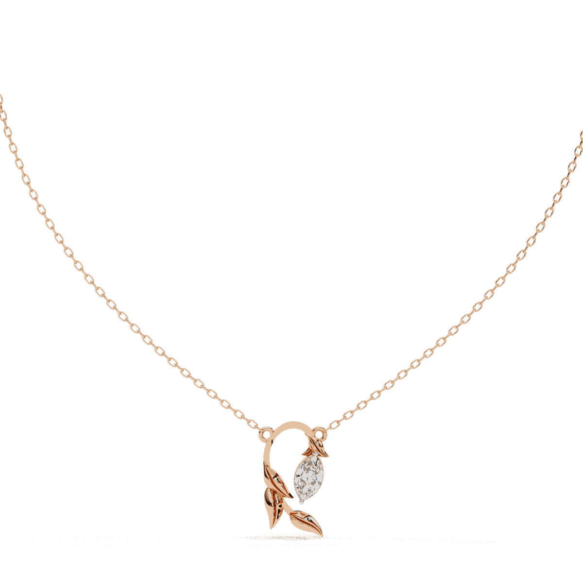 0.5 Carat Marquise Solitaire Pendant  Image 14