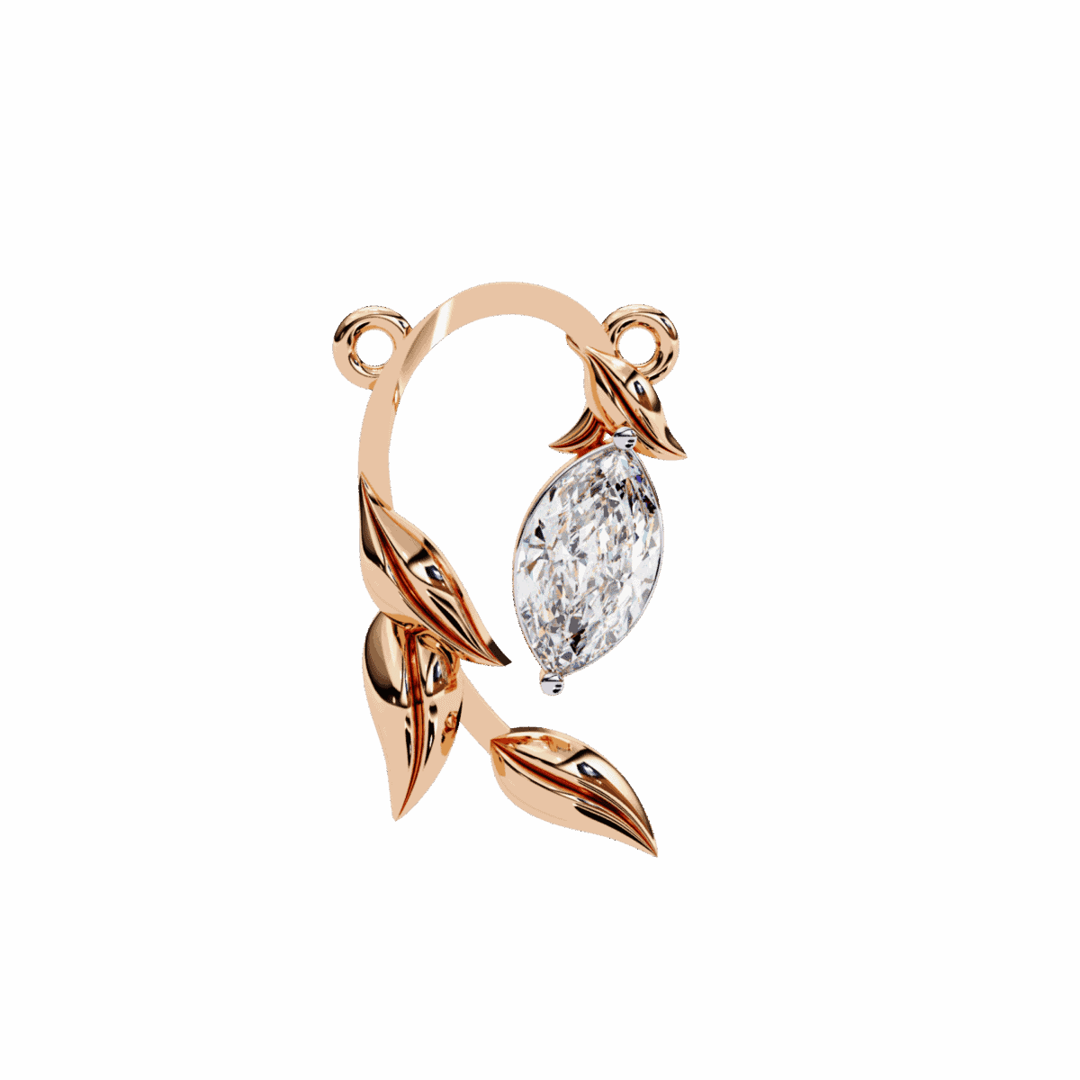 0.5 Carat Marquise Solitaire Pendant  Image 15