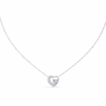 0.9 Carat Heart Cluster Diamond Pendant