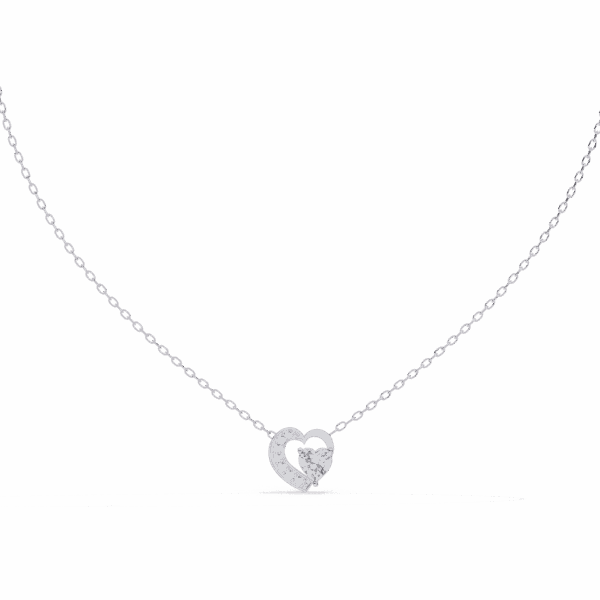 0.9 Carat Heart Cluster Diamond Pendant