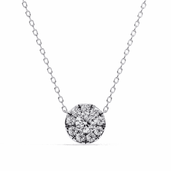 0.2 Carat Double Halo Diamond Pendant