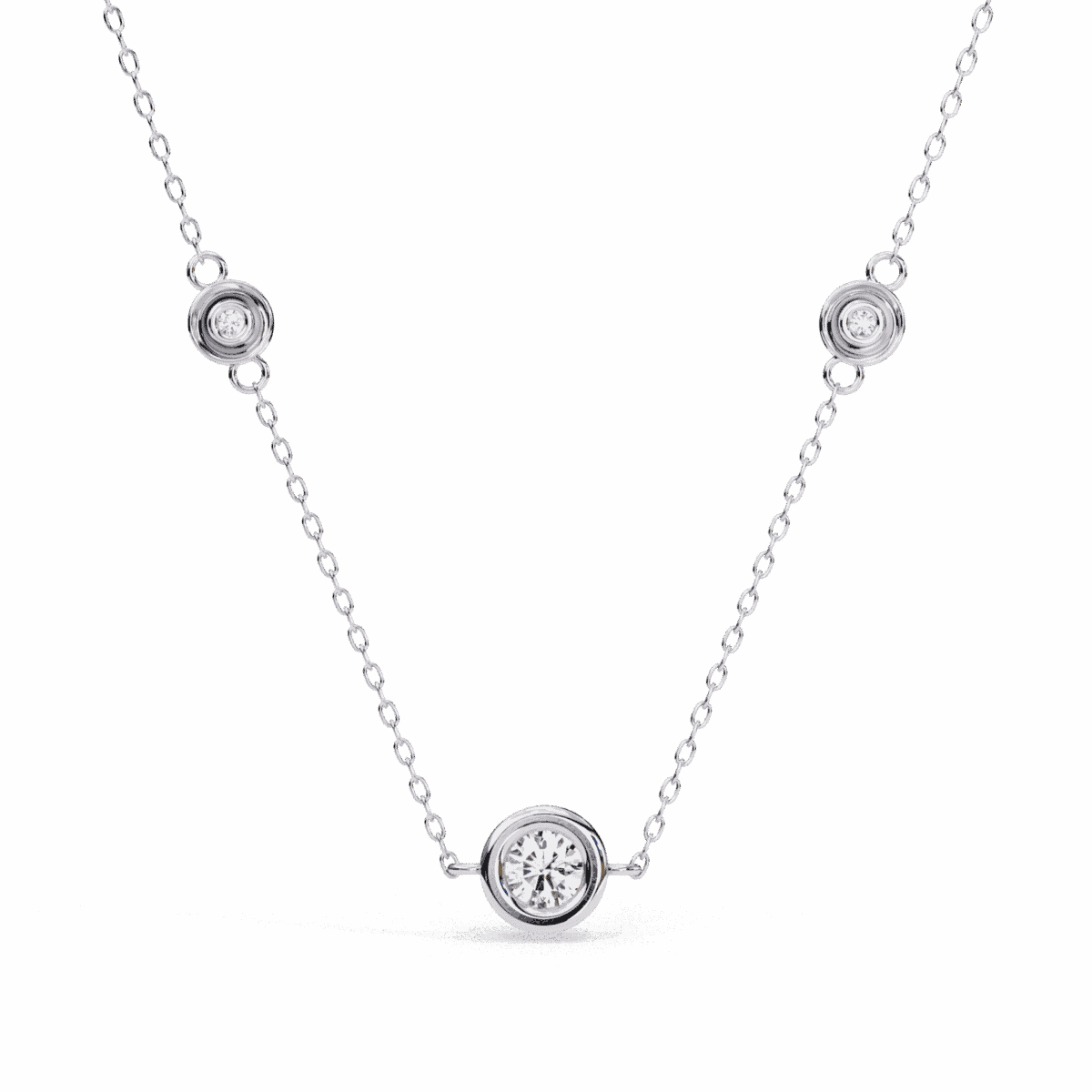 0.07 Carat Dual Round Diamond Pendant  Image 1