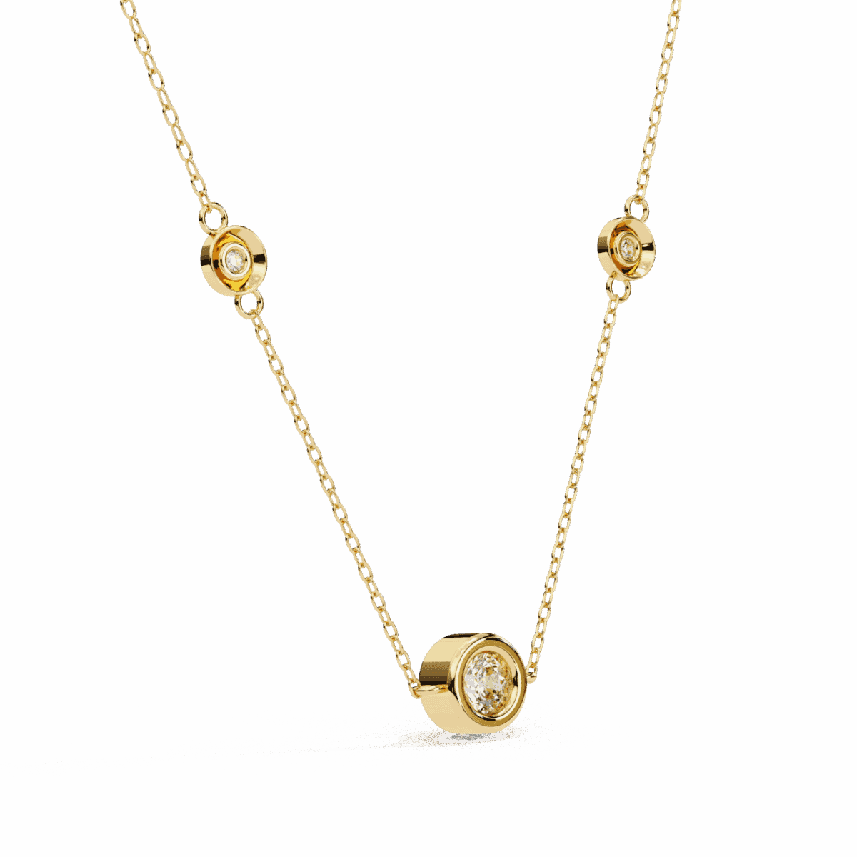 0.07 Carat Dual Round Diamond Pendant  Image 5