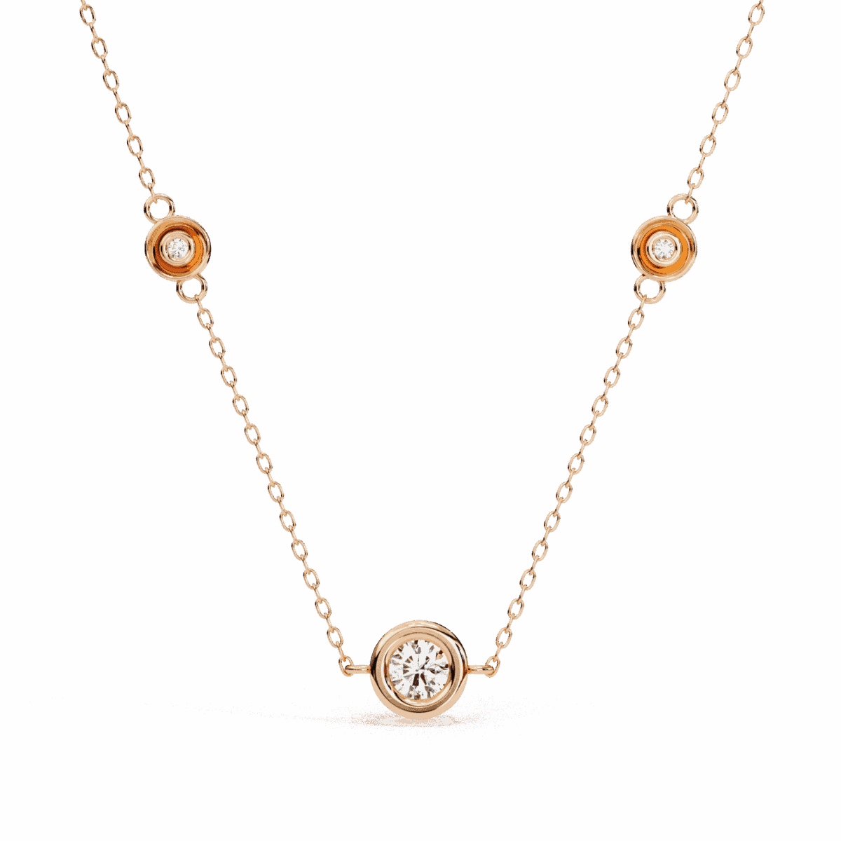 0.07 Carat Dual Round Diamond Pendant  Image 9