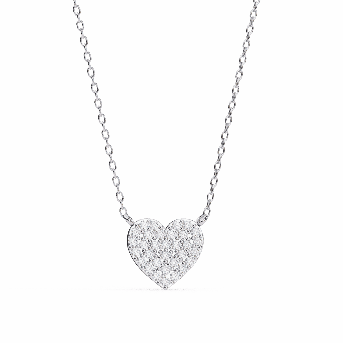 0.2 Carat Pav√© Heart Diamond Pendant  Image 1
