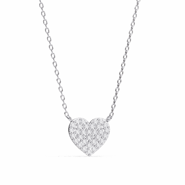 0.2 Carat Pav√© Heart Diamond Pendant