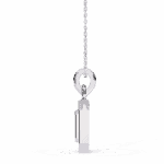 0.2 Carat Octagon Halo Emerald Pendant - Image 2