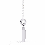 0.2 Carat Octagon Halo Emerald Pendant - Image 3