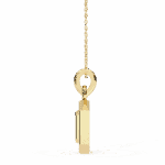 0.2 Carat Octagon Halo Emerald Pendant - Image 4