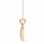 0.2 Carat Octagon Halo Emerald Pendant - Image 6