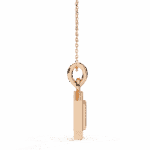 0.2 Carat Octagon Halo Emerald Pendant - Image 7