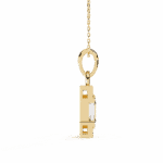 1 Carat Emerald Half-Halo Diamond Pendant - Image 8