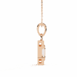 1 Carat Emerald Half-Halo Diamond Pendant - Image 10