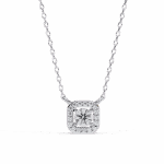 0.3 Carat Round Micro-Halo Diamond Pendant