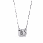 0.3 Carat Round Micro-Halo Diamond Pendant - Image 2