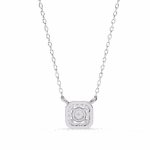 0.3 Carat Round Micro-Halo Diamond Pendant - Image 6