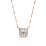 0.3 Carat Round Micro-Halo Diamond Pendant - Image 12