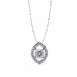 0.6 Carat Cushion Halo Diamond Pendant