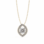 0.6 Carat Cushion Halo Diamond Pendant - Image 2