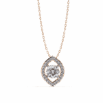 0.6 Carat Cushion Halo Diamond Pendant - Image 3