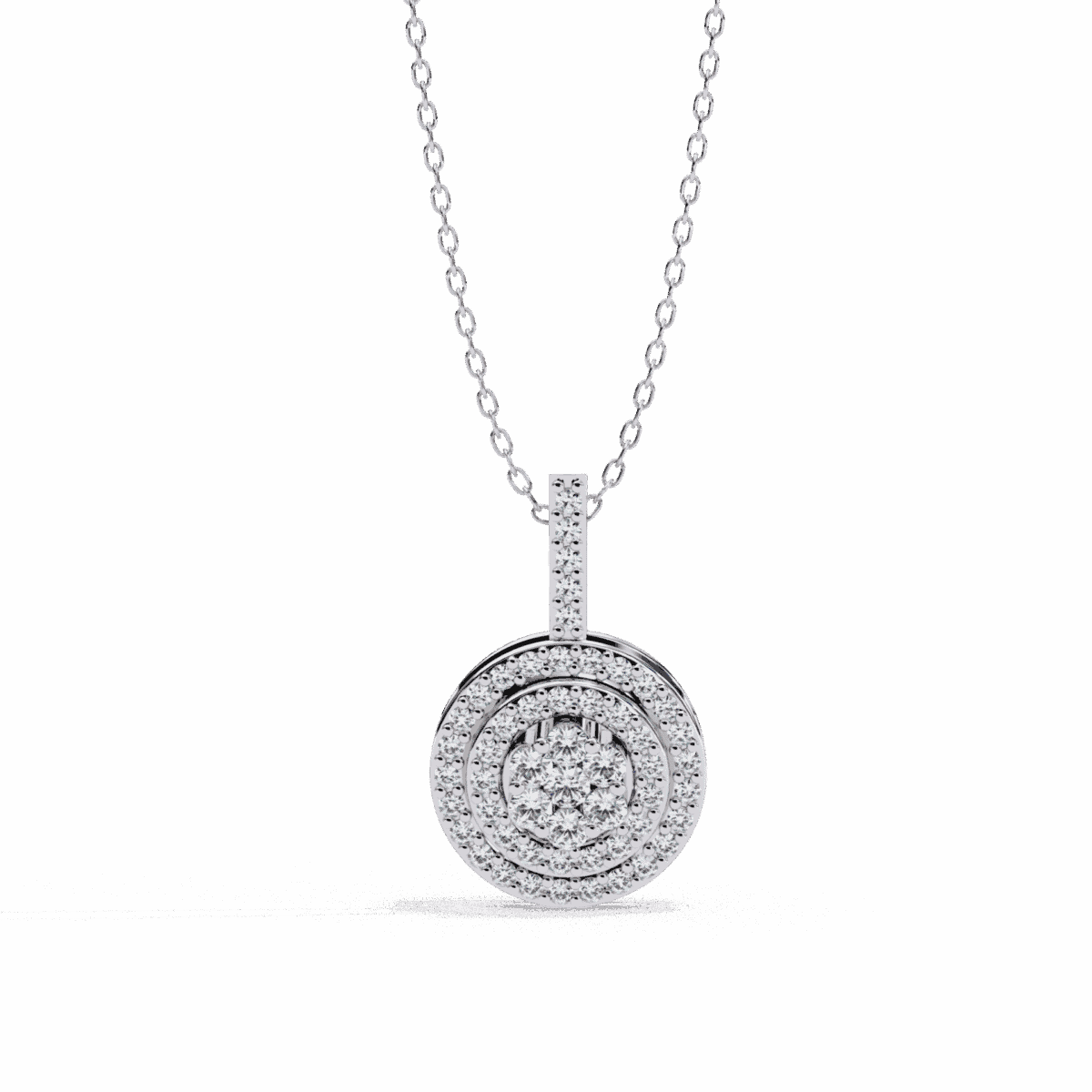 0.3 Carat Circle Medallion Diamond Pendant  Image 1