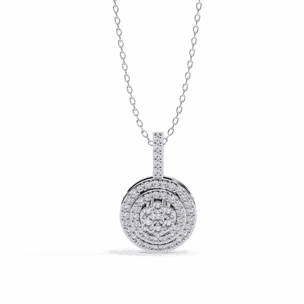 0.3 Carat Circle Medallion Diamond Pendant