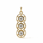 1.25 Carat Trio Round Diamond Pendant - Image 7