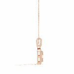 0.7 Carat Art Deco Diamond Pendant - Emerald, Baguette & Round - Image 9