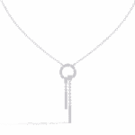 0.4 Carat Vertical Mixed-Cut Diamond Pendant - Image 2