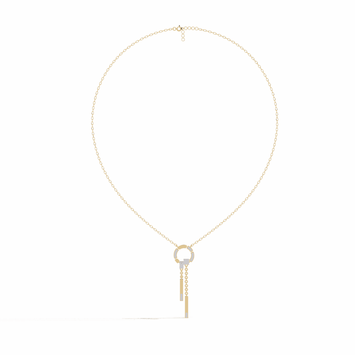 0.4 Carat Vertical MixedCut Diamond Pendant  Image 4