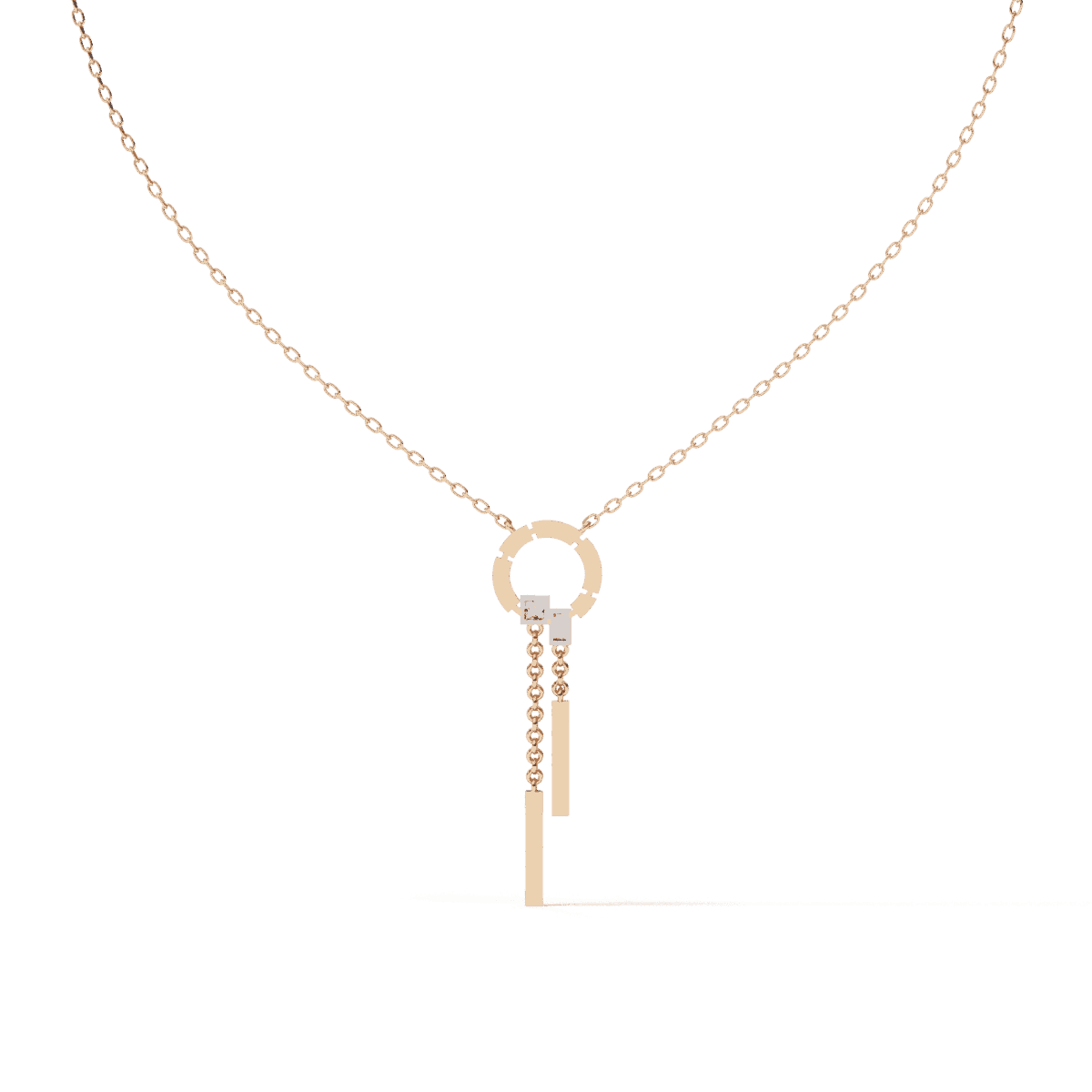 0.4 Carat Vertical MixedCut Diamond Pendant  Image 10