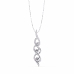0.2 Carat Spiral Drop Diamond Pendant