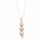 0.2 Carat Spiral Drop Diamond Pendant - Image 7