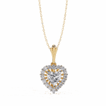 0.9 Carat Heart Halo Diamond Pendant - Image 3