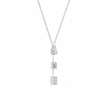 1.5 Carat Multi-Cut Cascade Pendant - Oval, Pear & Emerald - Image 2