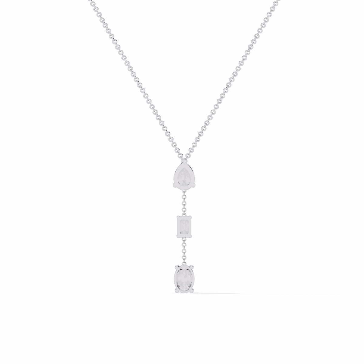 1.5 Carat MultiCut Cascade Pendant  Oval, Pear & Emerald  Image 4