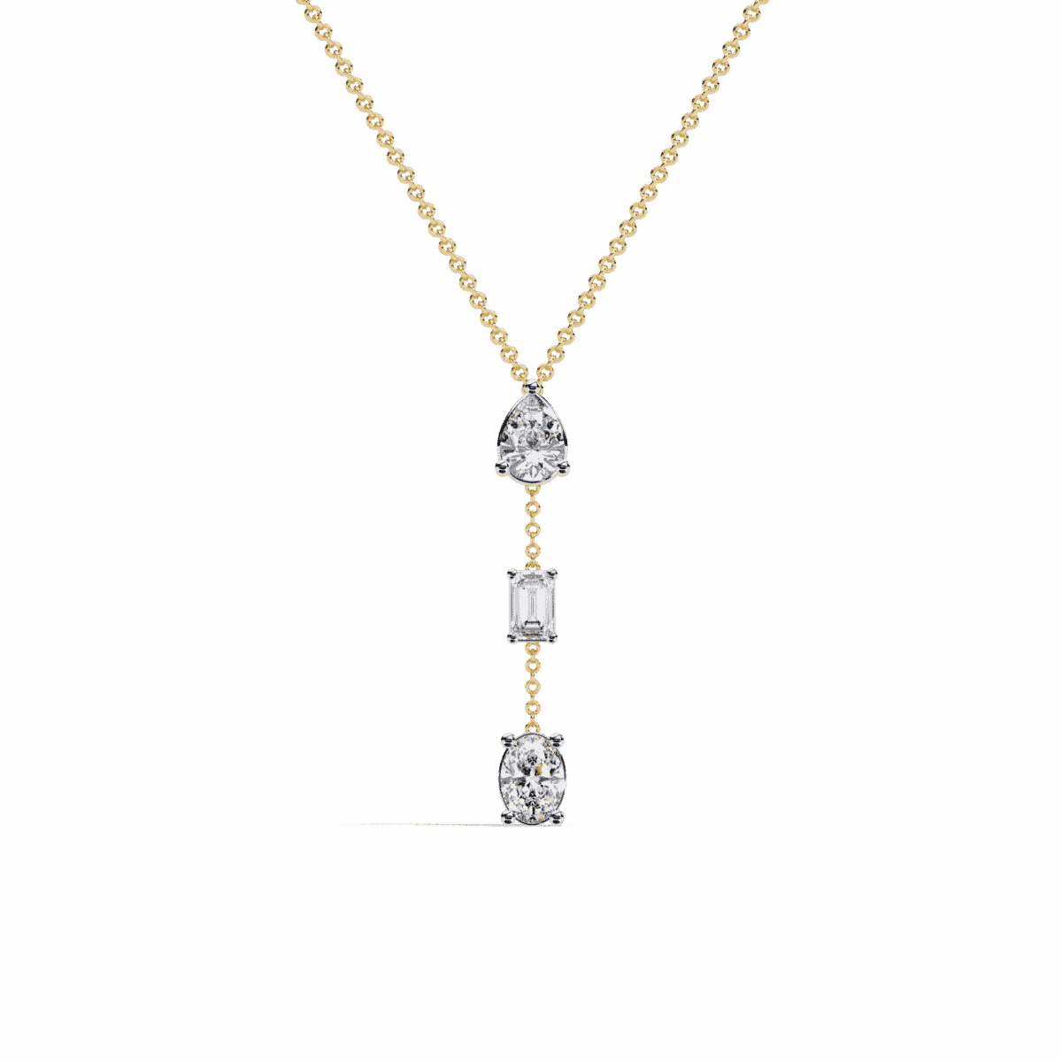 1.5 Carat MultiCut Cascade Pendant  Oval, Pear & Emerald  Image 5