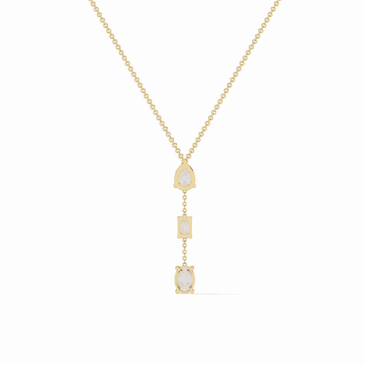 1.5 Carat MultiCut Cascade Pendant  Oval, Pear & Emerald  Image 8