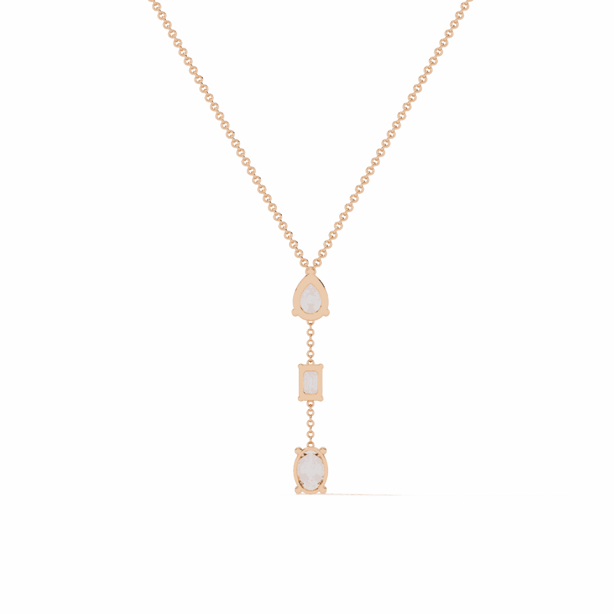 1.5 Carat MultiCut Cascade Pendant  Oval, Pear & Emerald  Image 12