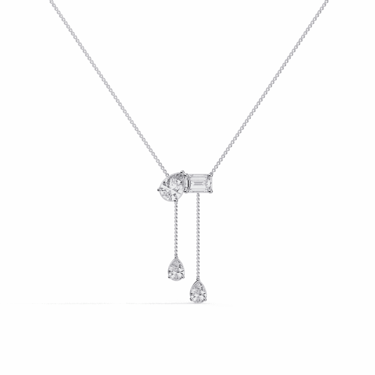 1.5 Carat Emerald & Pear Drop Pendant  Image 1