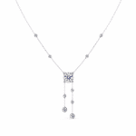 0.7 Carat Triple Round Drop Diamond Pendant