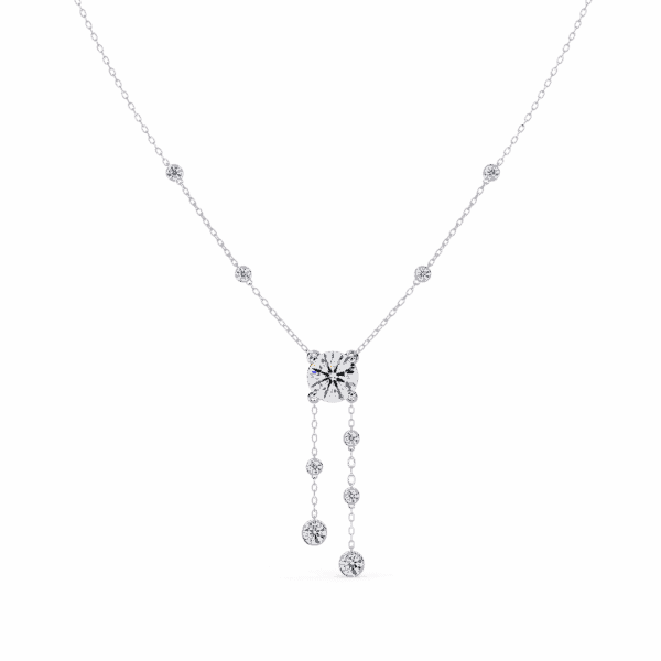 0.7 Carat Triple Round Drop Diamond Pendant