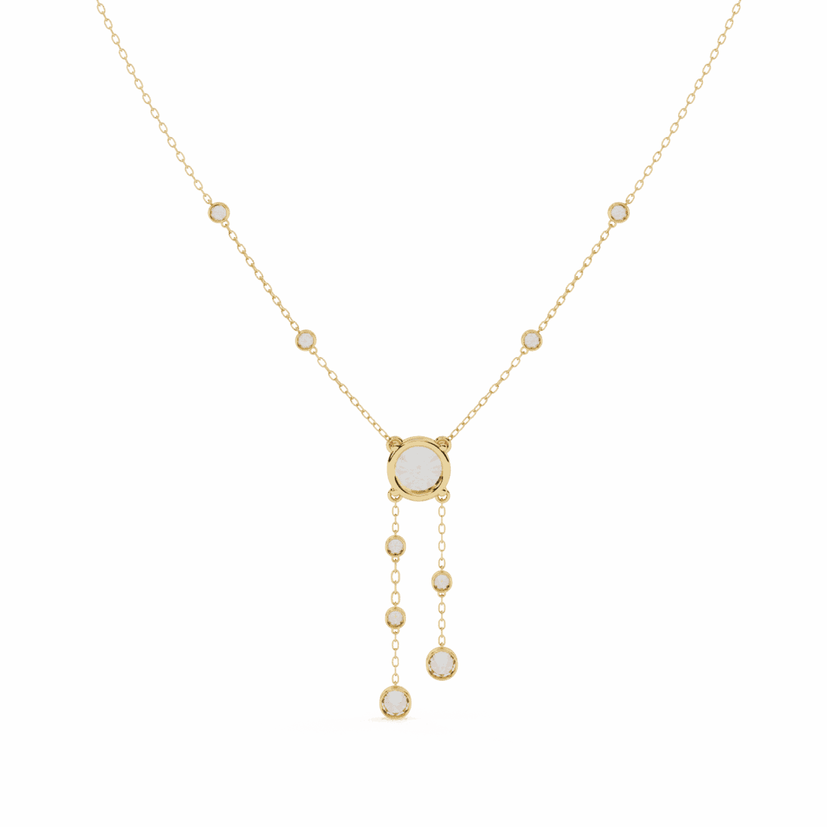 0.7 Carat Triple Round Drop Diamond Pendant  Image 8