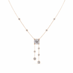 0.7 Carat Triple Round Drop Diamond Pendant - Image 9