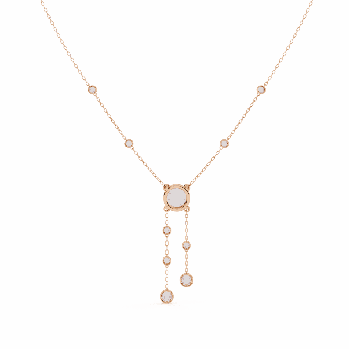 0.7 Carat Triple Round Drop Diamond Pendant  Image 12