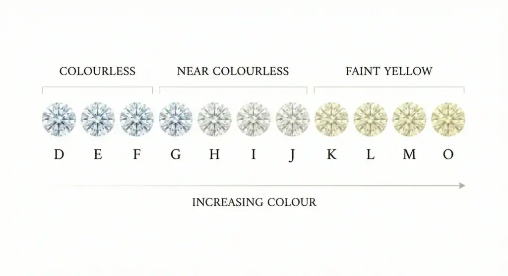Diamond colour guide D to Z scale